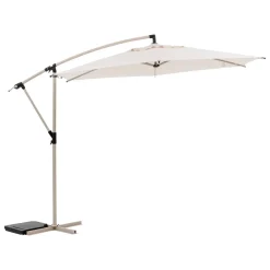 Parasol déporté rond MANOA Argile / Blé