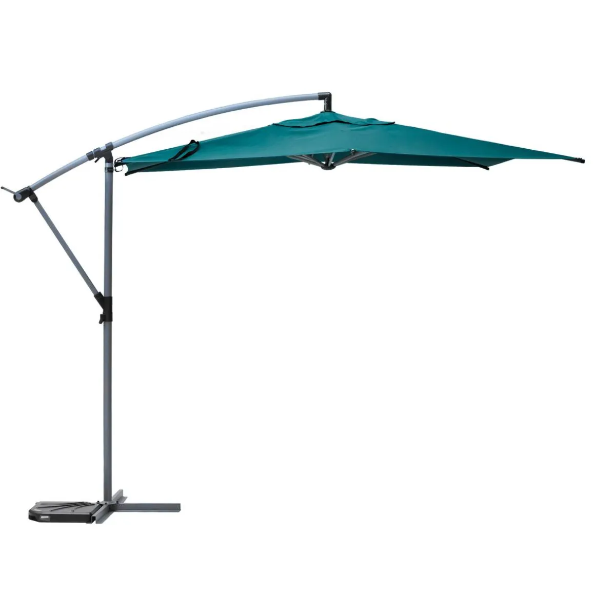 Parasol déporté rond MANOA Bleu canard