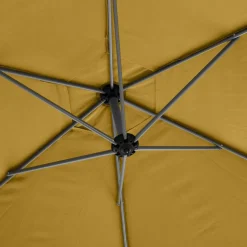 Parasol déporté rond MANOA Jaune moutarde
