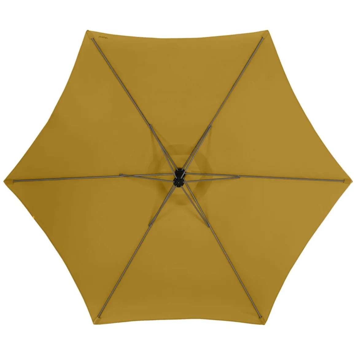 Parasol déporté rond MANOA Jaune moutarde