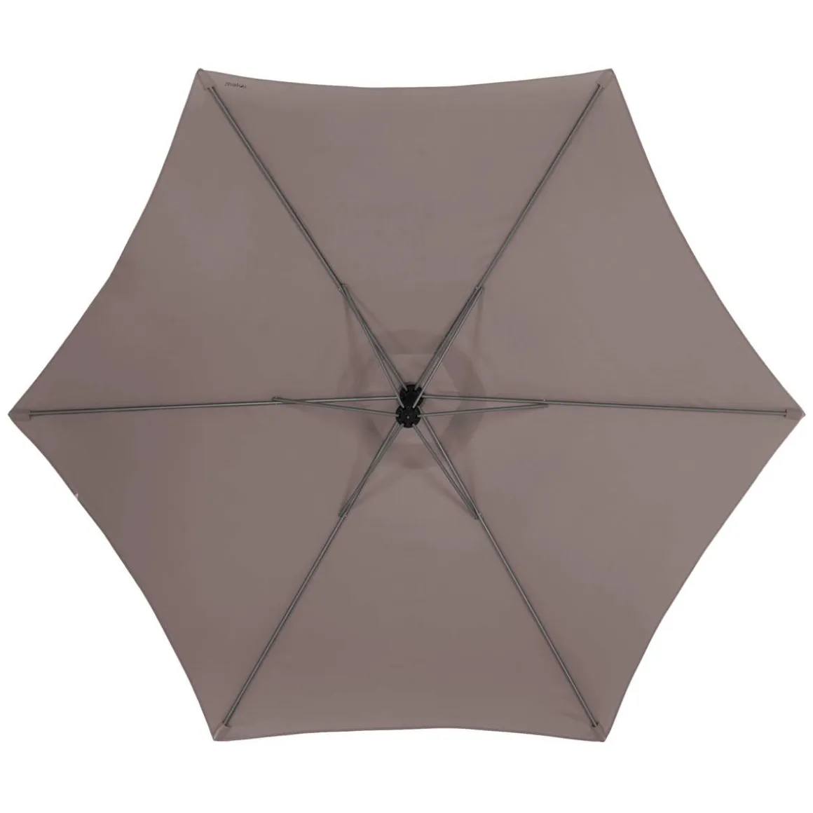Parasol déporté rond MANOA Taupe