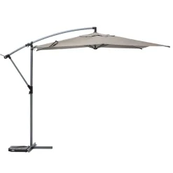 Parasol déporté rond MANOA Taupe