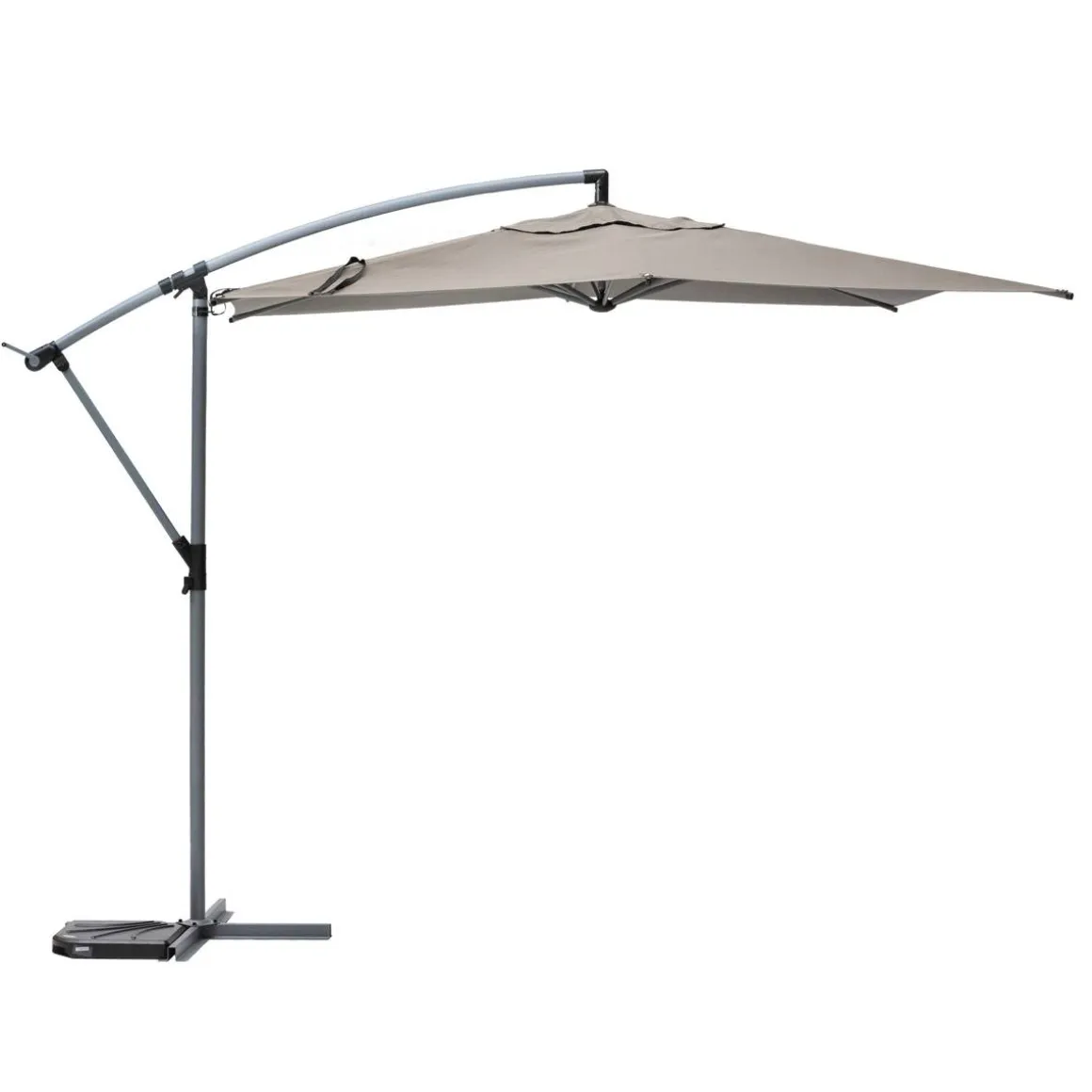 Parasol déporté rond MANOA Taupe