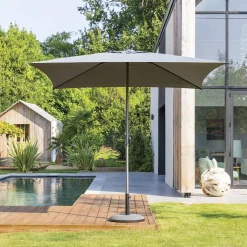 Parasol droit carré inclinable SOYA Ardoise