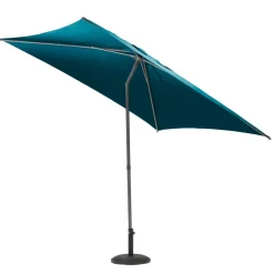 Parasol droit carré inclinable SOYA Bleu canard