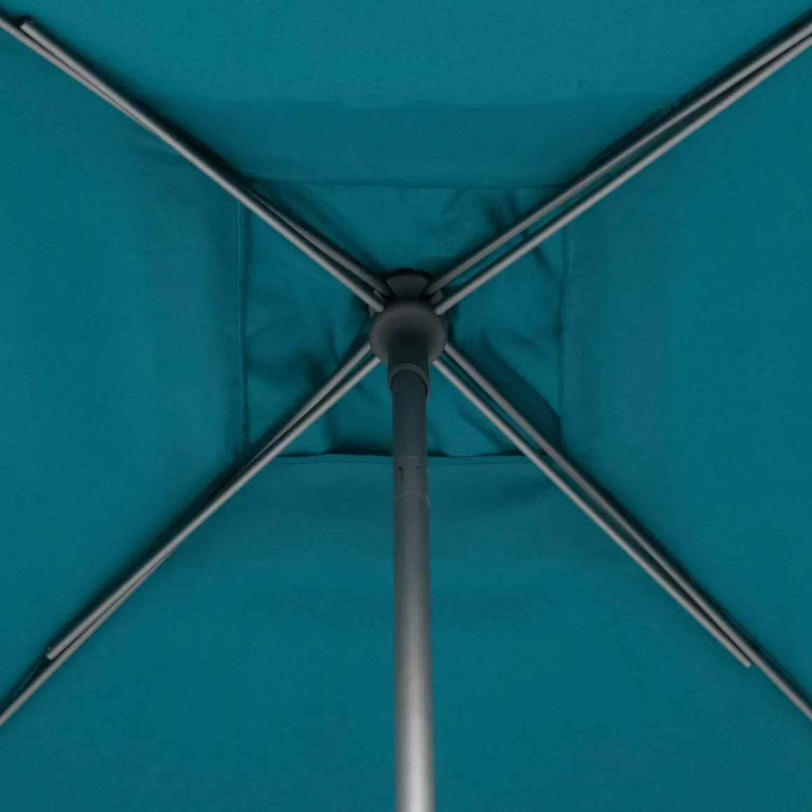 Parasol droit carré inclinable SOYA Bleu canard