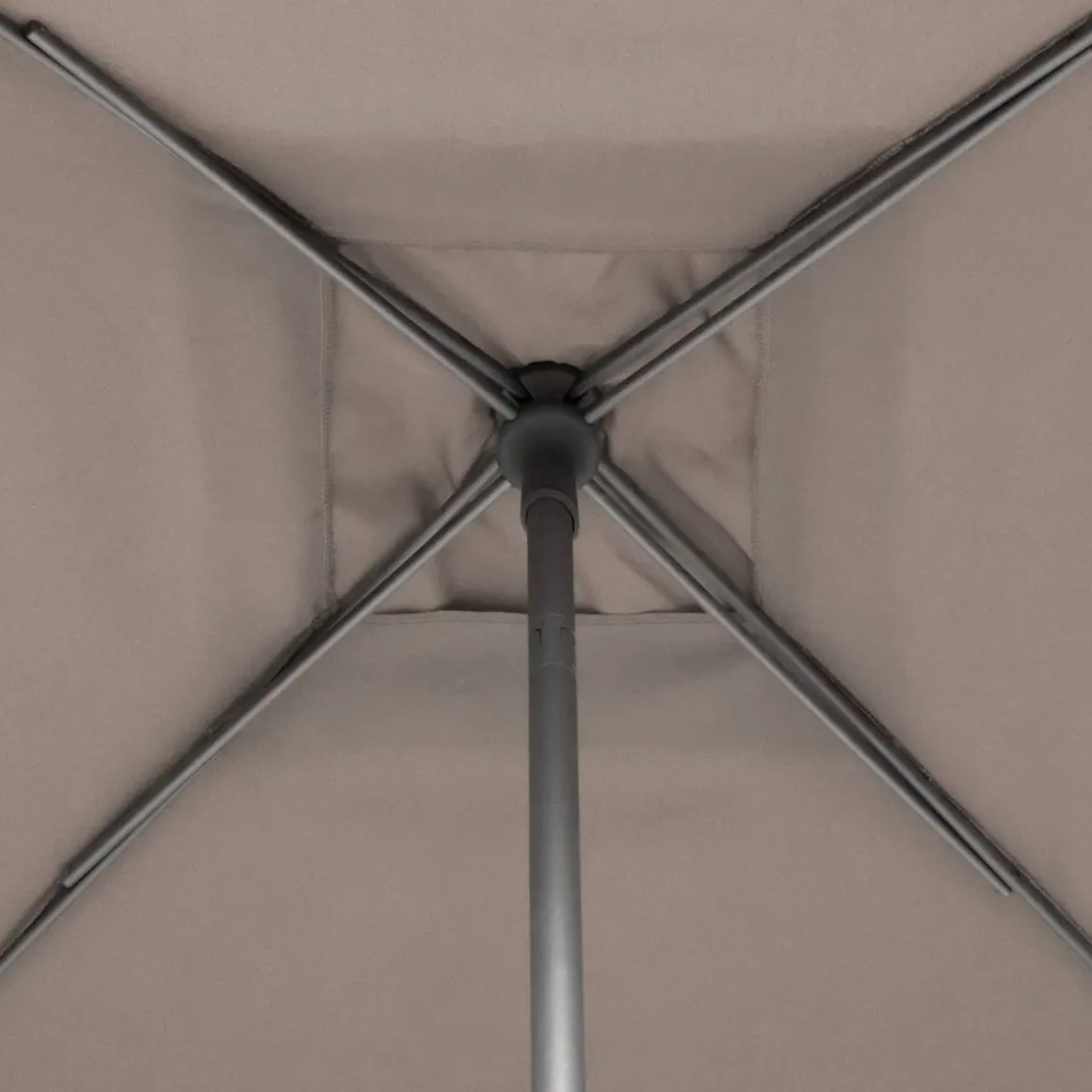 Parasol droit carré inclinable SOYA Taupe