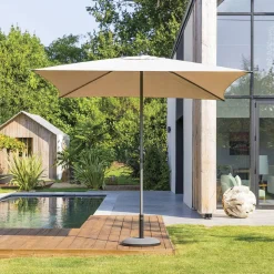 Parasol droit carré inclinable SOYA Taupe