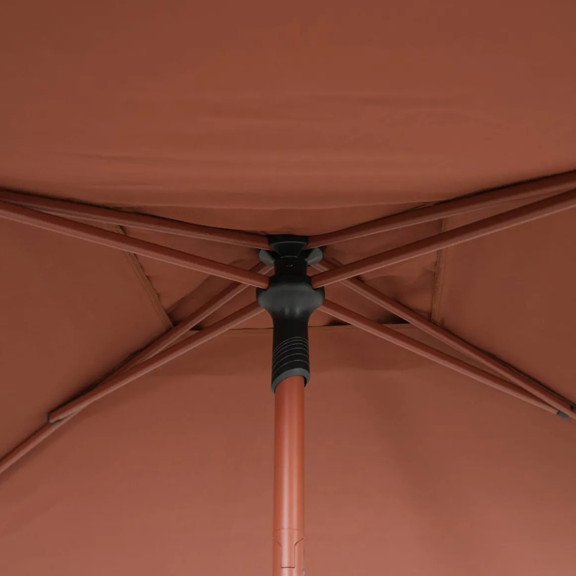 Parasol droit carré inclinable SOYA Acajou