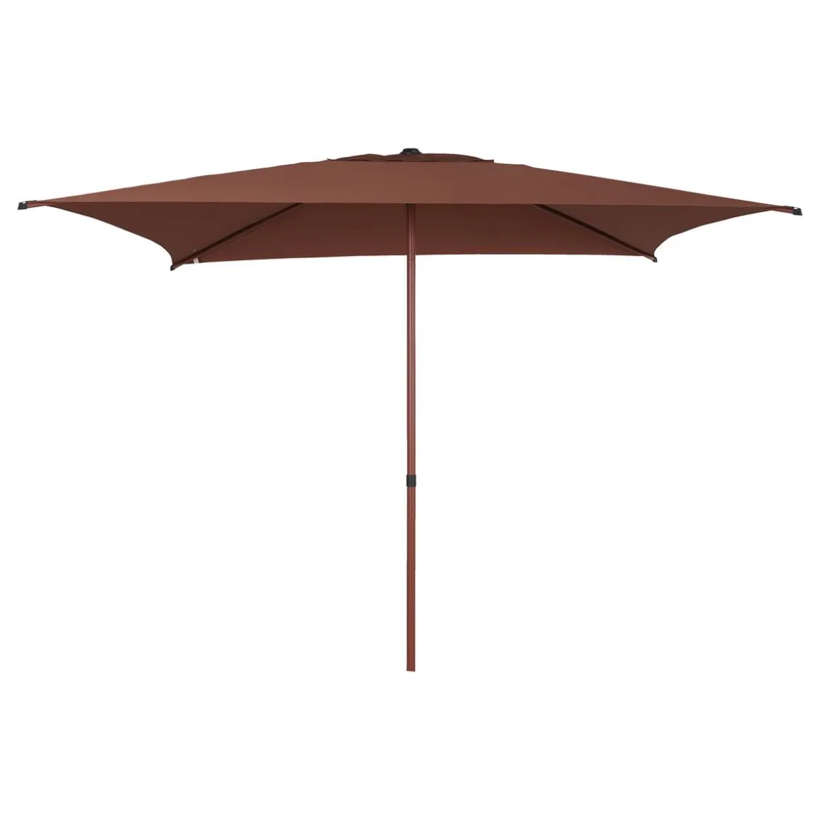 Parasol droit carré inclinable SOYA Acajou