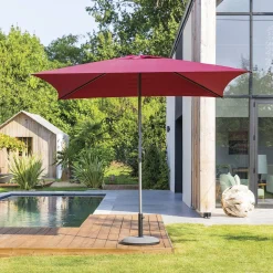 Parasol droit carré inclinable SOYA Bordeaux