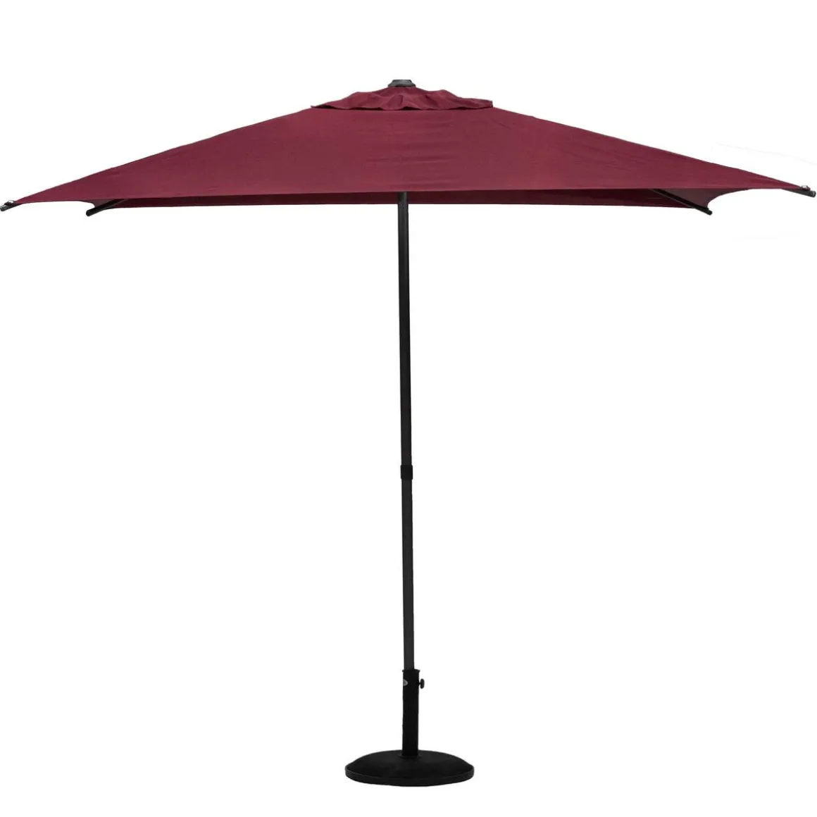Parasol droit carré inclinable SOYA Bordeaux