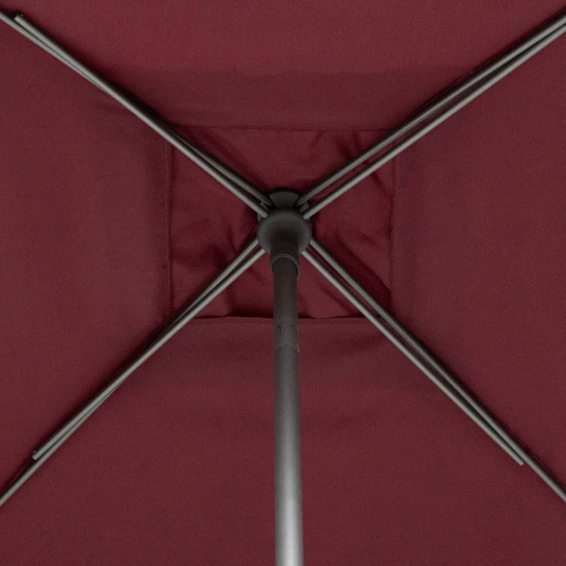 Parasol droit carré inclinable SOYA Bordeaux