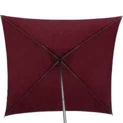 Parasol droit carré inclinable SOYA Bordeaux