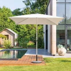 Parasol droit carré inclinable SOYA Argile / Blé