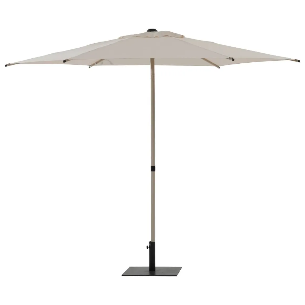 Parasol droit carré inclinable SOYA Argile / Blé