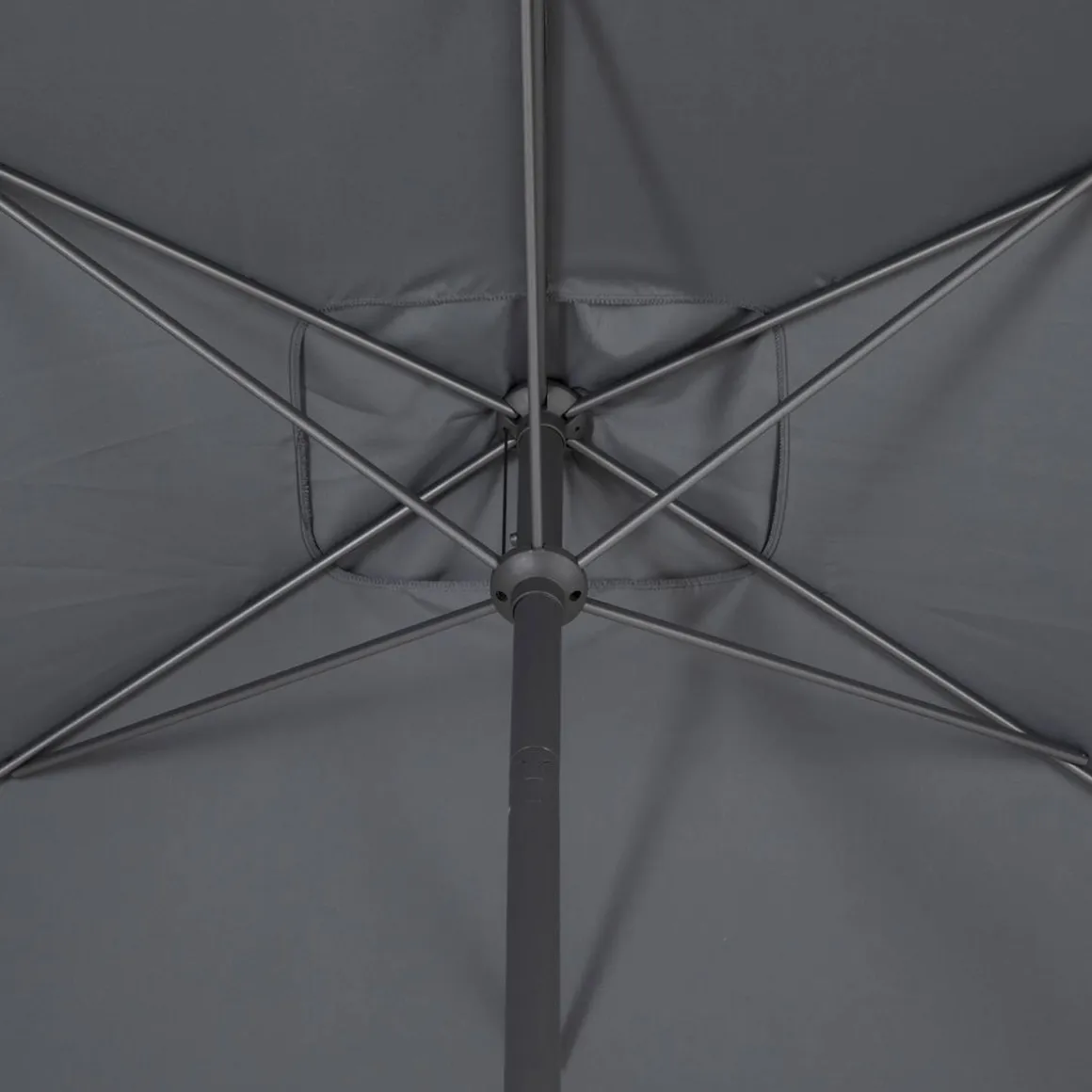 Parasol droit rectangulaire inclinable LOOMPA Ardoise
