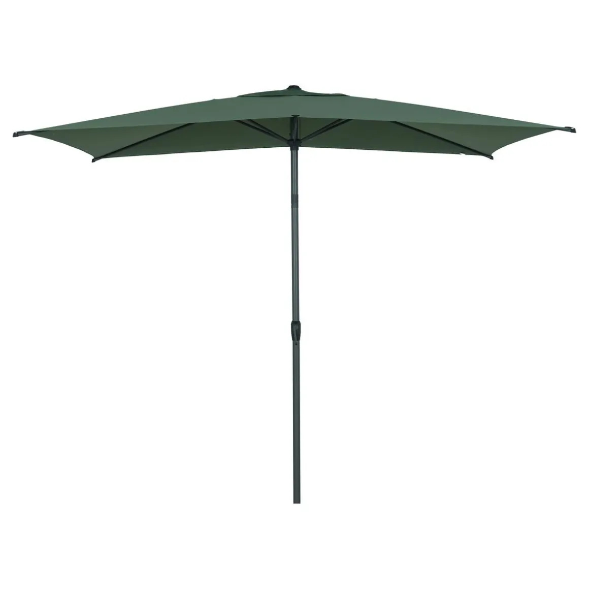 Parasol droit rectangulaire LOOMPA Vert olive / Graphite