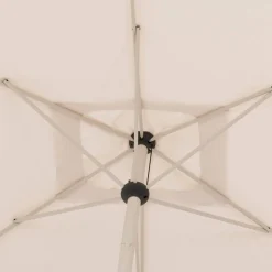 Parasol droit rectangulaire inclinable LOOMPA Argile / Blé