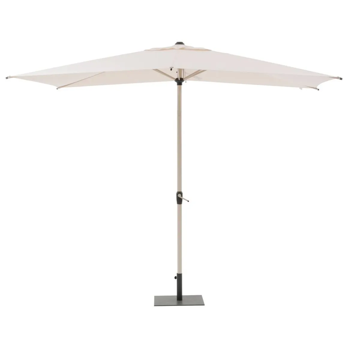 Parasol droit rectangulaire inclinable LOOMPA Argile / Blé