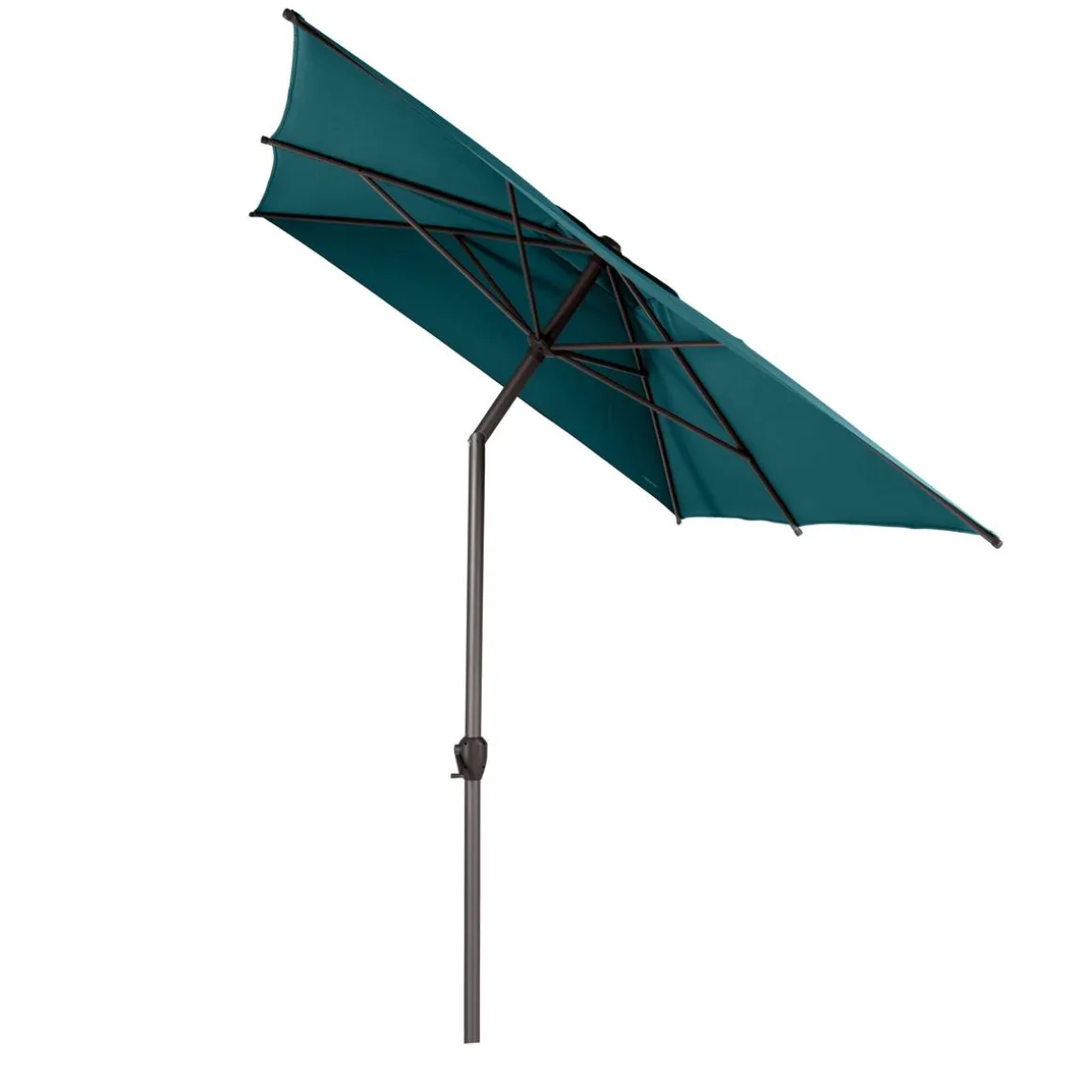 Parasol droit rectangulaire inclinable LOOMPA Bleu canard