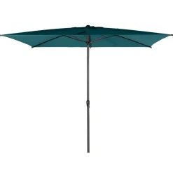 Parasol droit rectangulaire inclinable LOOMPA Bleu canard