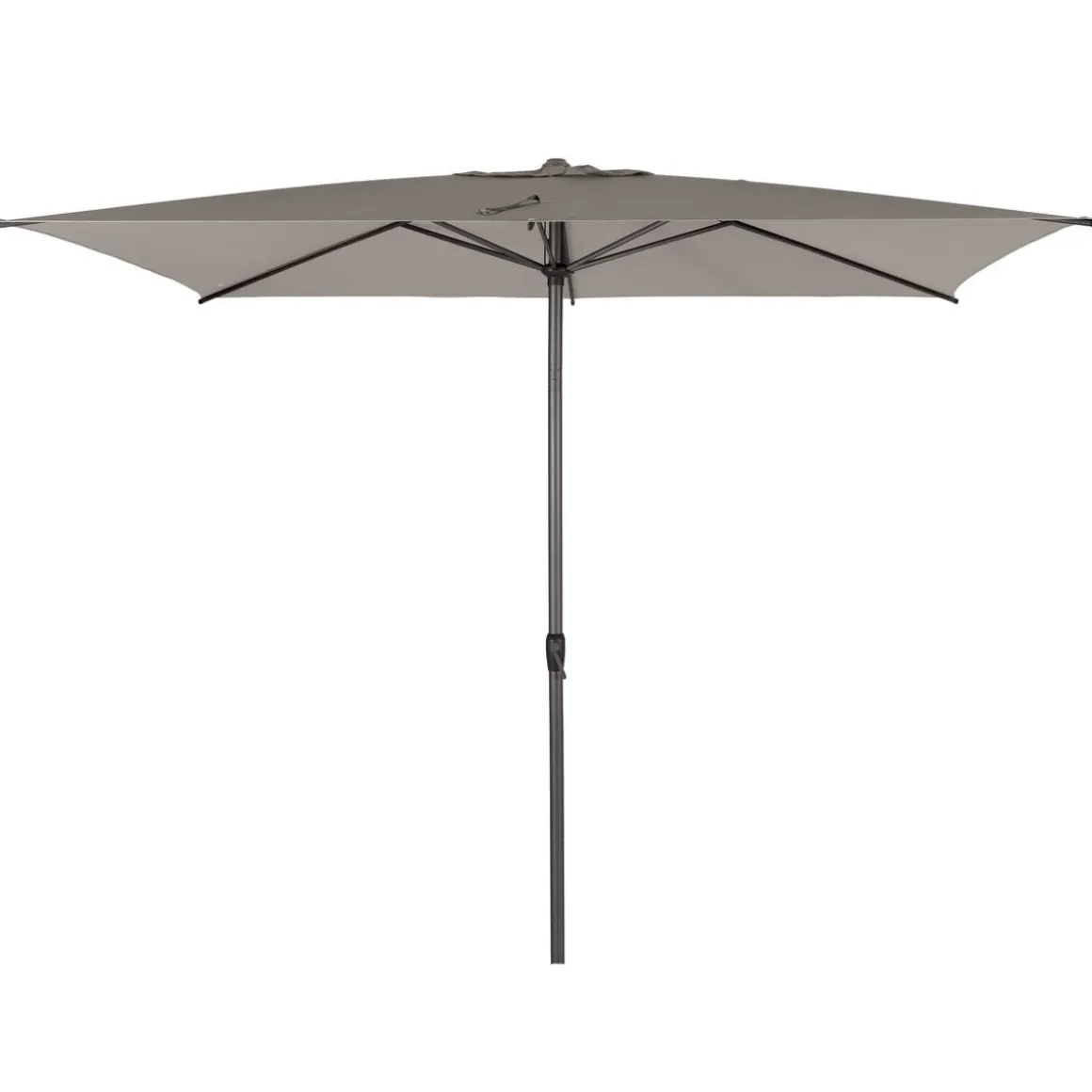 Parasol droit rectangulaire inclinable LOOMPA Taupe
