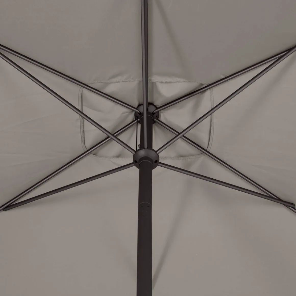 Parasol droit rectangulaire inclinable LOOMPA Taupe