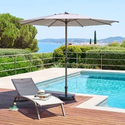 Parasol droit rond inclinable LOOMPA Café