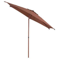 Parasol droit rond inclinable SOYA Acajou