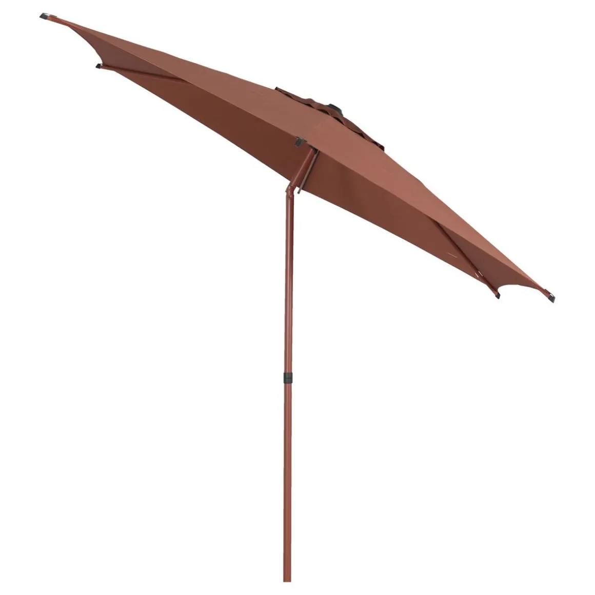 Parasol droit rond inclinable SOYA Acajou
