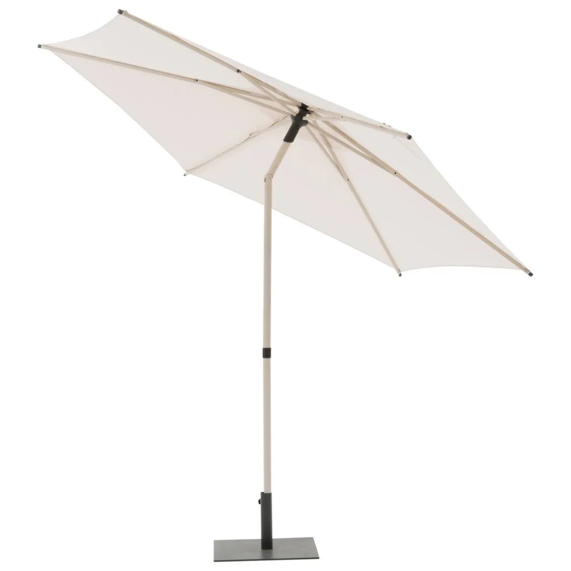 Parasol droit rond inclinable SOYA Argile / Blé