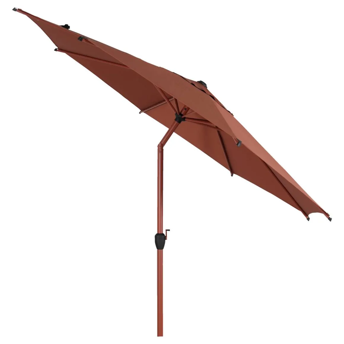 Parasol droit rond inclinable LOOMPA Acajou