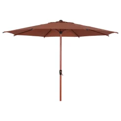 Parasol droit rond inclinable LOOMPA Acajou