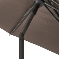 Parasol droit rond inclinable SOYA Taupe