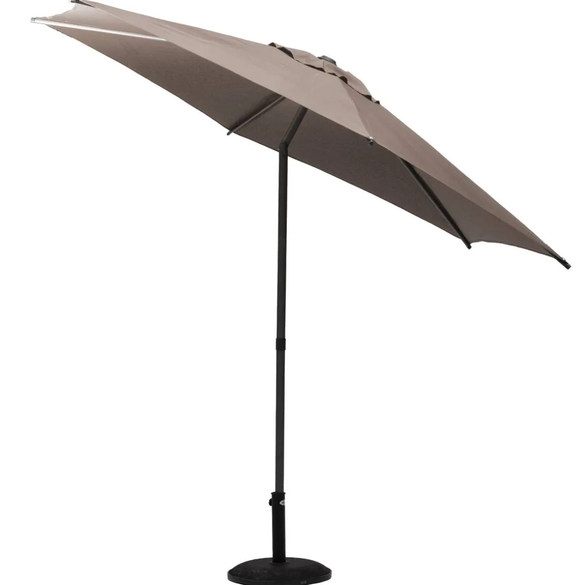 Parasol droit rond inclinable SOYA Taupe