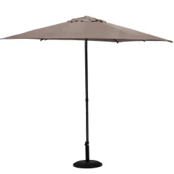 Parasol droit rond inclinable SOYA Taupe