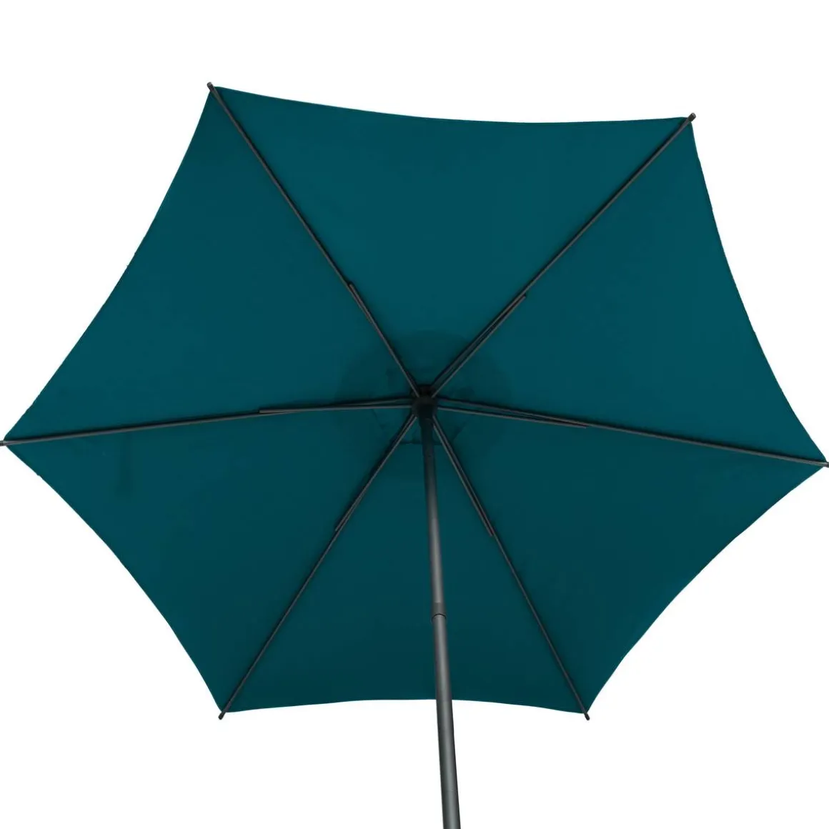 Parasol droit rond inclinable SOYA Bleu canard