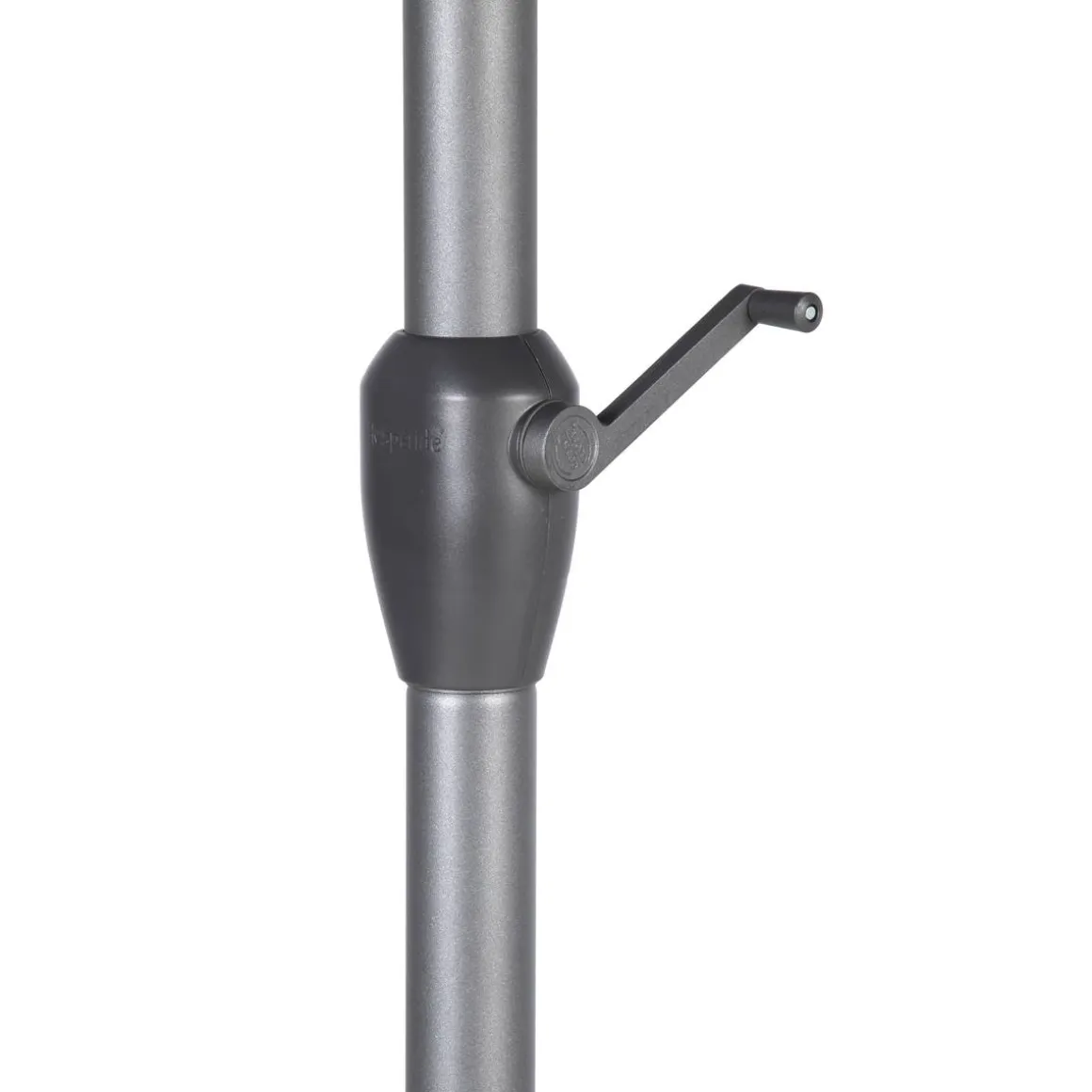 Parasol droit rond inclinable LOOMPA Ardoise