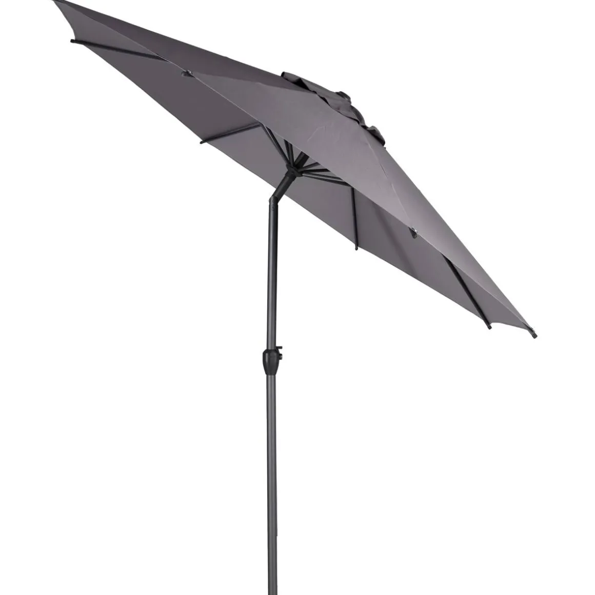 Parasol droit rond inclinable LOOMPA Ardoise