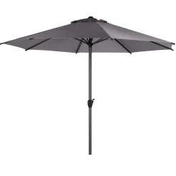 Parasol droit rond inclinable LOOMPA Ardoise