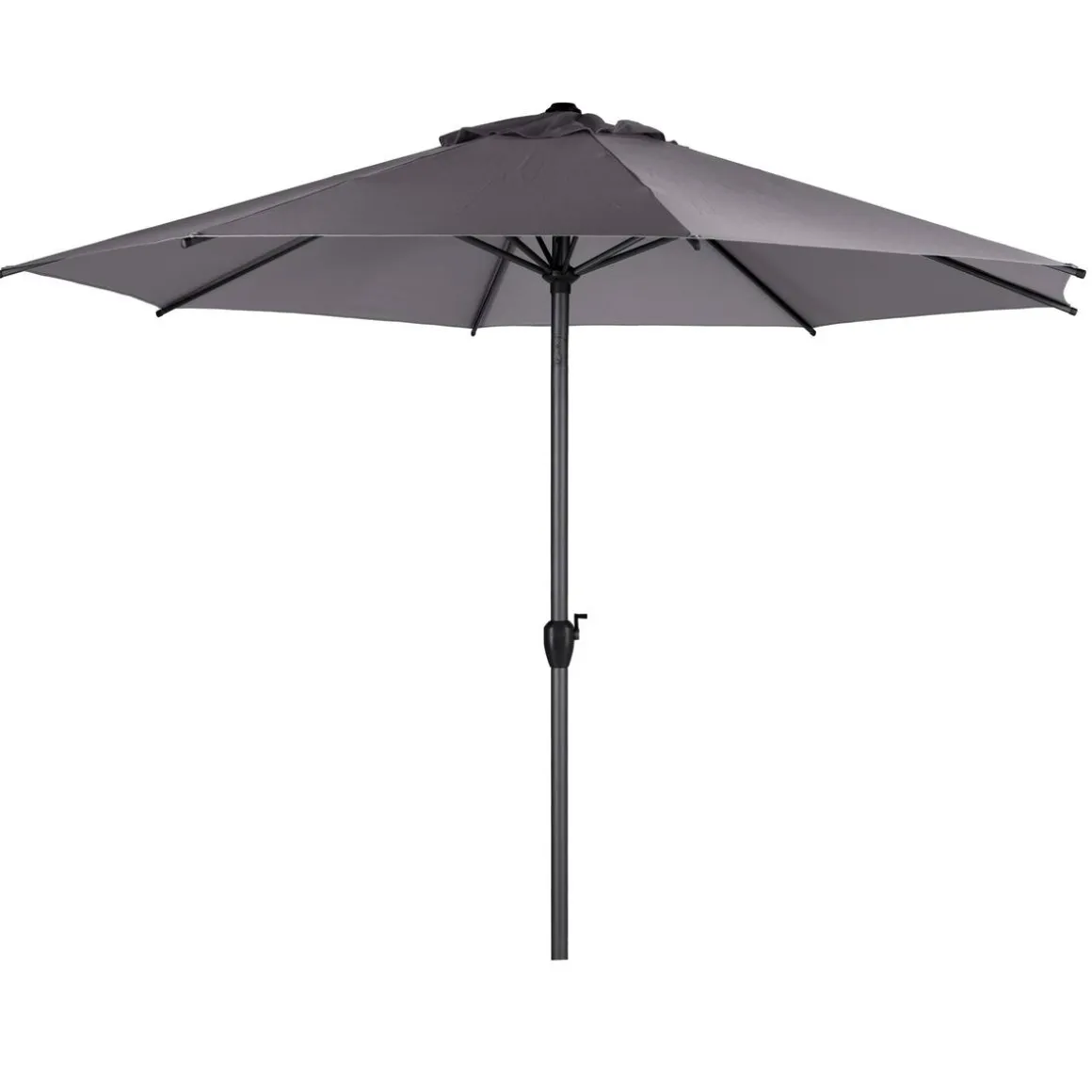 Parasol droit rond inclinable LOOMPA Ardoise