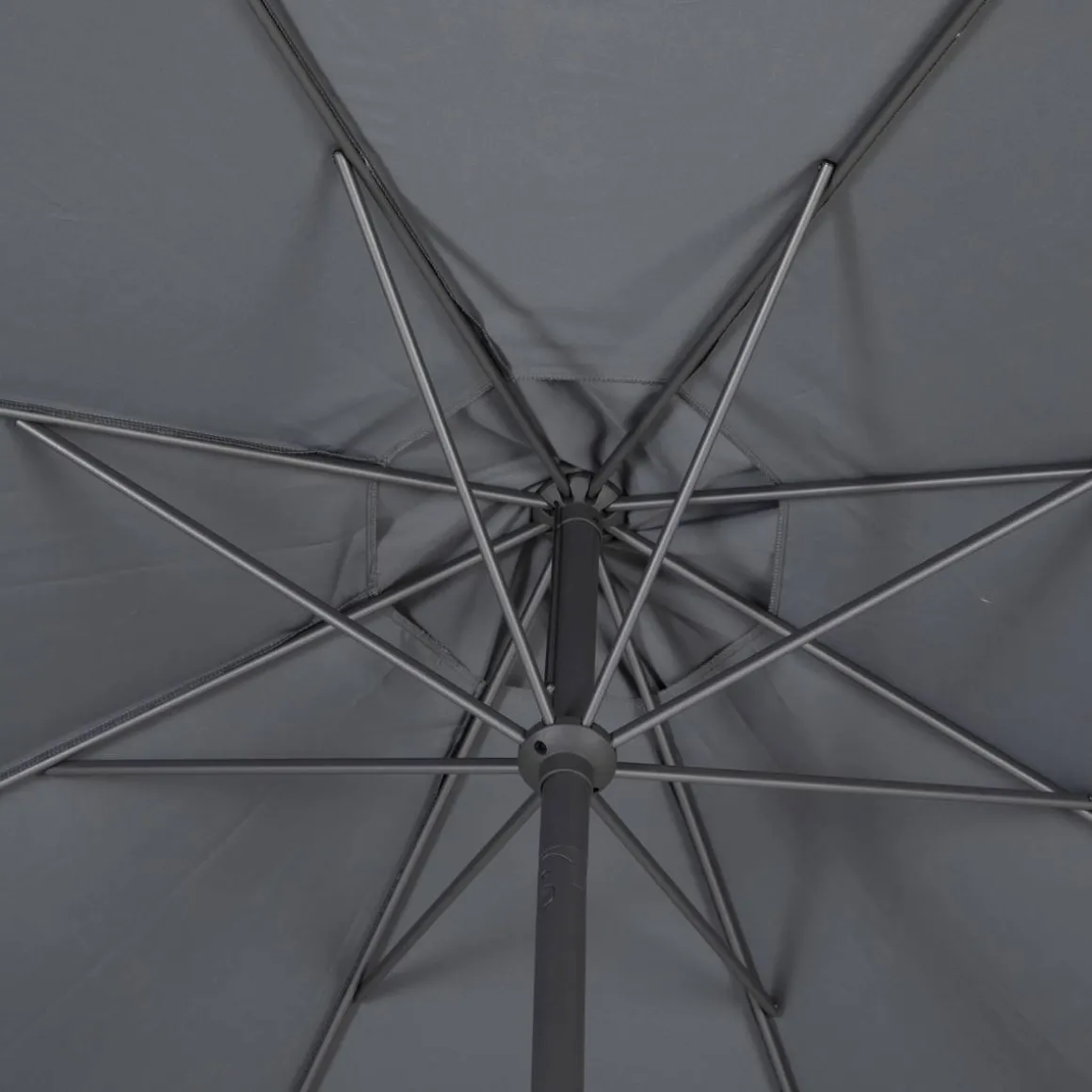 Parasol droit rond inclinable LOOMPA Ardoise