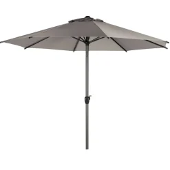 Parasol droit rond inclinable LOOMPA Taupe