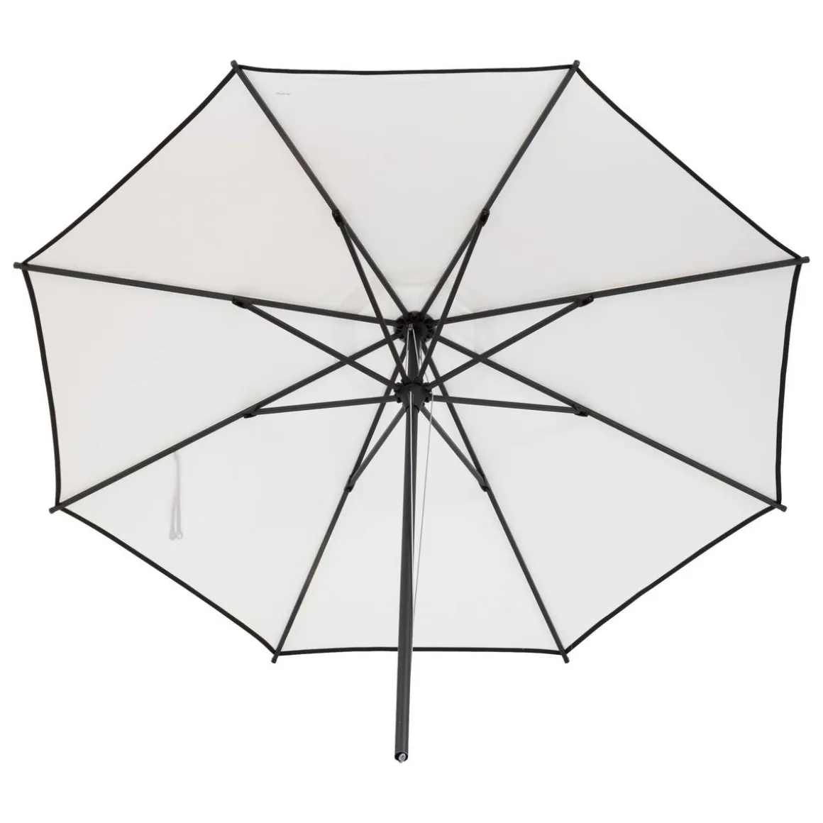 Parasol droit rond MALUVIA Blanc