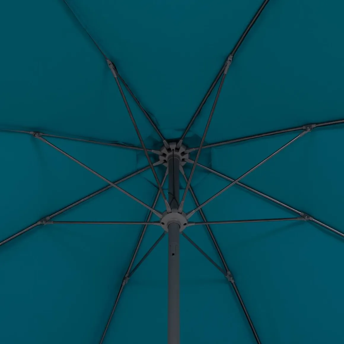 Parasol droit rond SISKO Bleu canard
