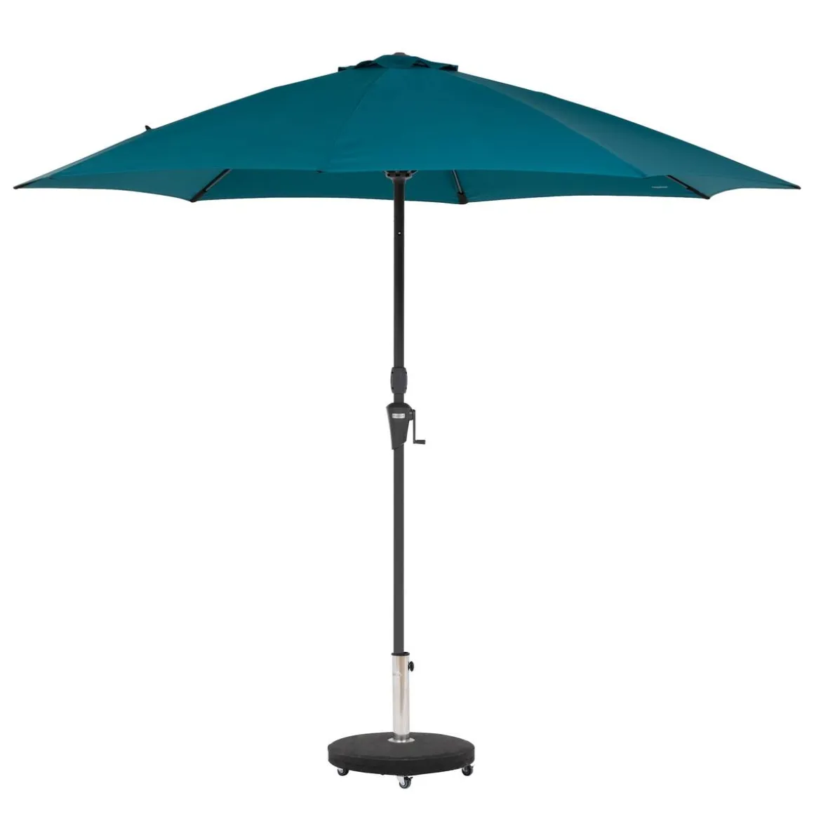 Parasol droit rond SISKO Bleu canard