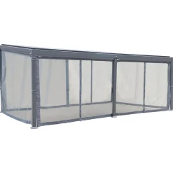 Pergola AVILA Graphite avec 1 kit de moustiquaire