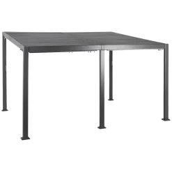 Pergola AVILA Graphite + 1 kit de rideaux