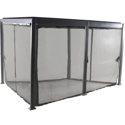 Pergola AVILA Graphite + 1 kit de moustiquaire